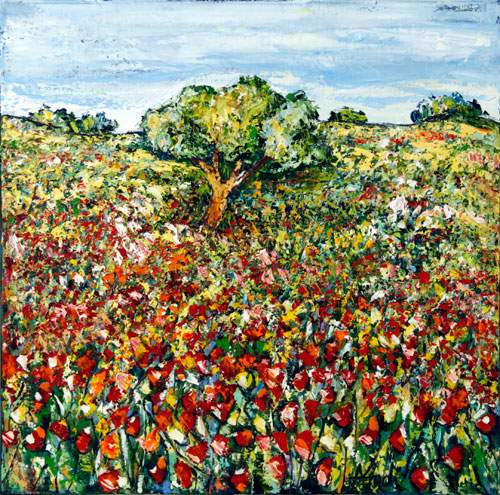 Landskab med egetræer - Provence