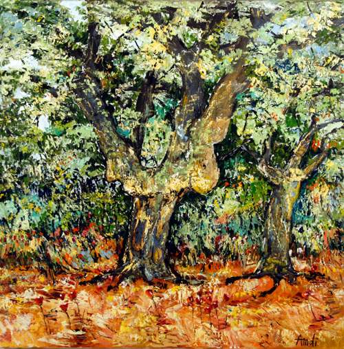 Landskab med korktræer - Provence