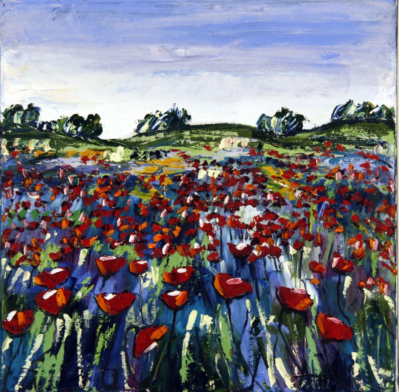 Red Dressed In Blue I