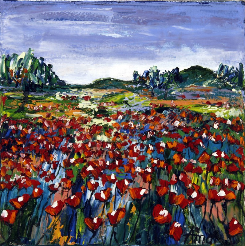 Red Dressed In Blue I