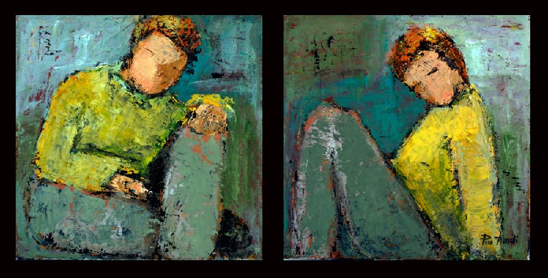 Uden titel 2 stk. 40x40 cm