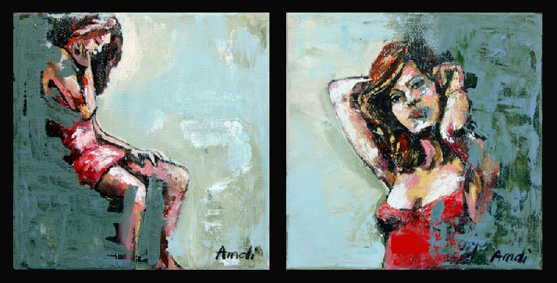 Uden titel 2 stk 20 x 20 cm