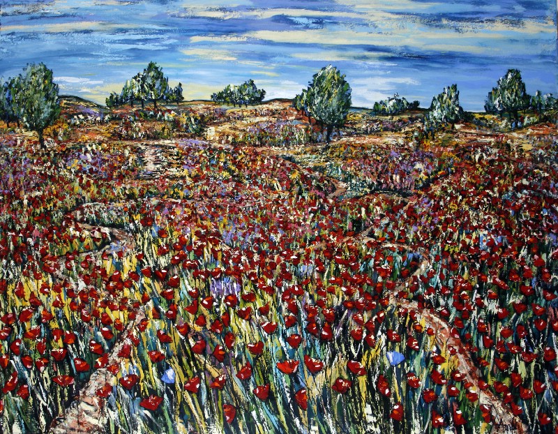 Landscape Whit A Thousand Flowers - Provence