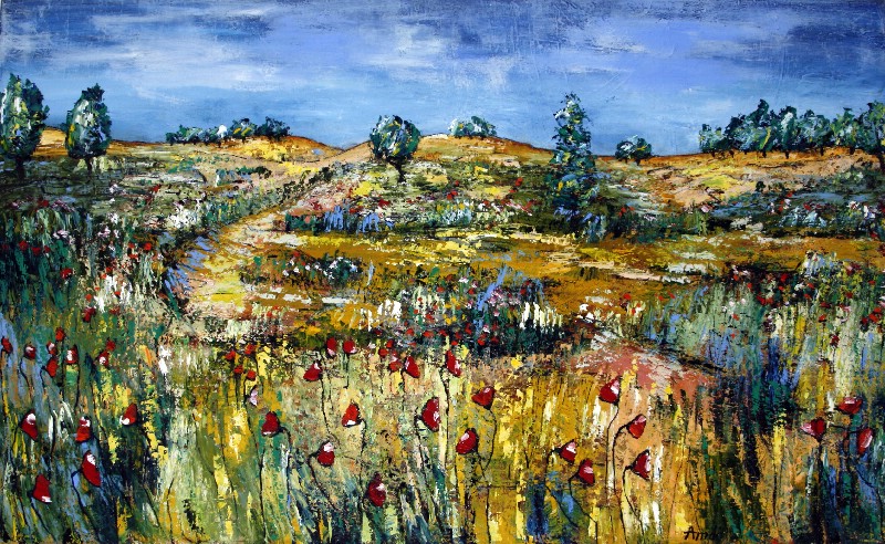 Golden Landscape With Trees - Provence