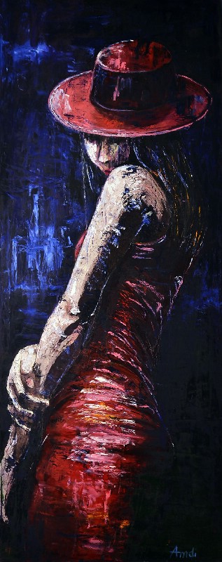 Shy Woman In The Darkness