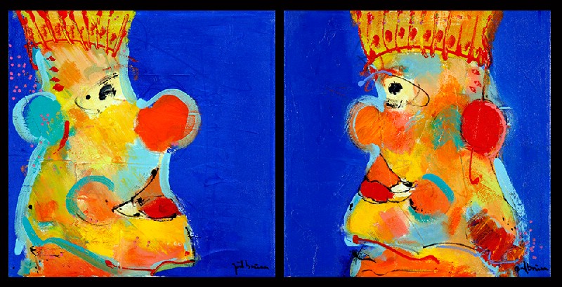 Poul Bruun - 2 stk. 30 x 30 cm.