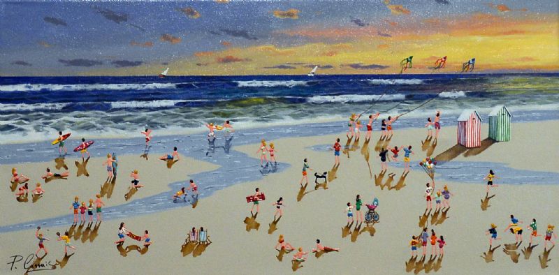 Two Beach Hats Of Sunset