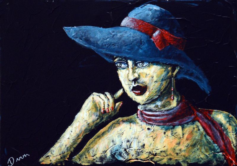 Woman With Blue Hat