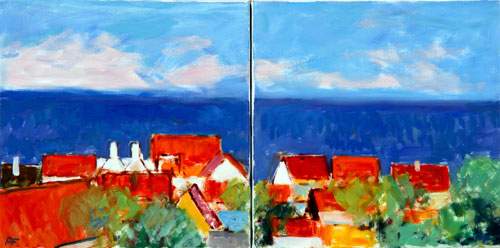 Bornholm III 2 stk. 30x30 cm.