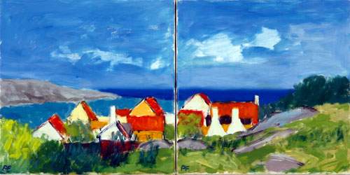Bornholm I 2 stk. 30x30 cm.