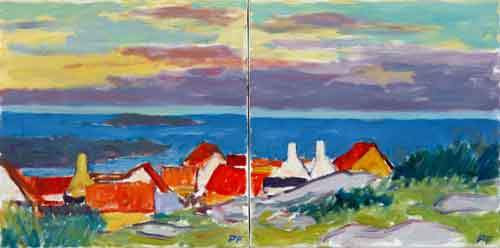 Aften - Bornholm 2 30x30 cm.