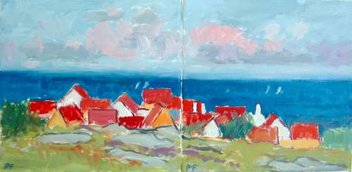 Gudhjem - 2 stk 30x30 cm