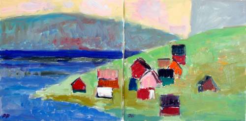 Færøerne - 2 stk 30x30 cm