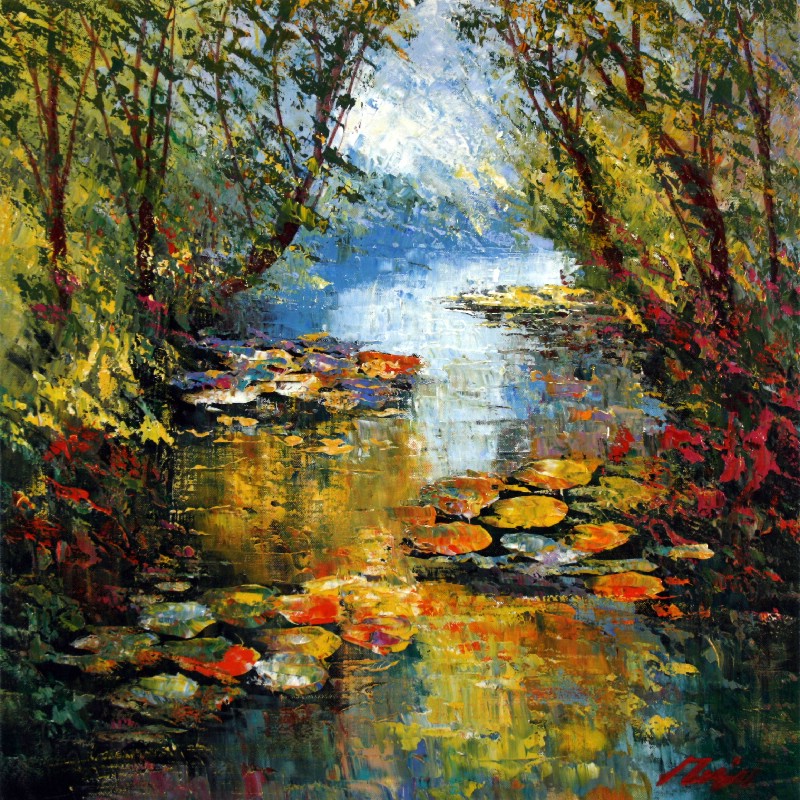 Placid Waters And Waterlilies