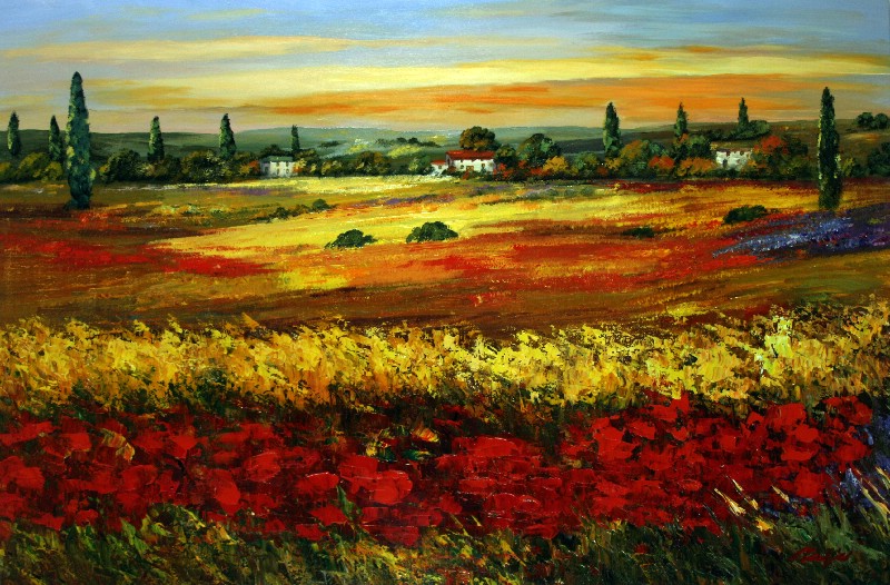 Poppies In Toscany - Provence