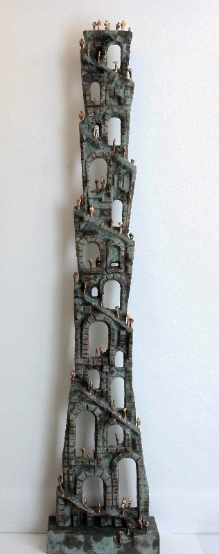 Babelstårnet - Bronzeskulptur