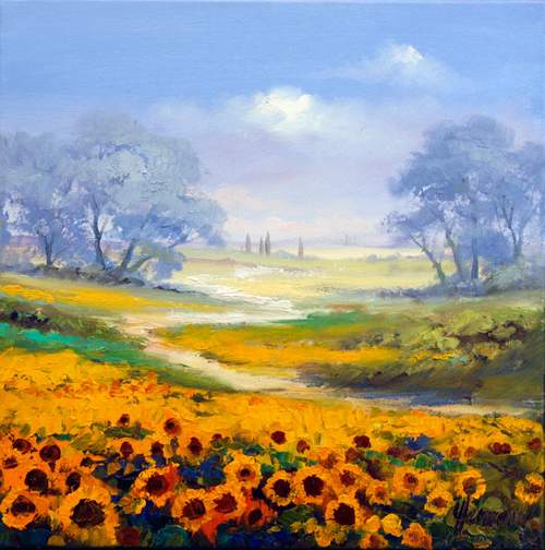 Path Across Sunflowers 