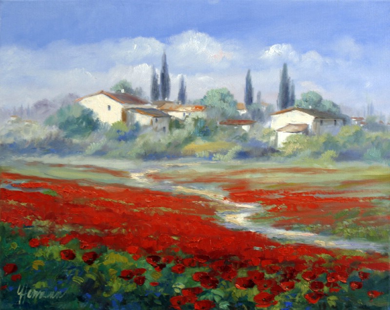Landscape With Poppies