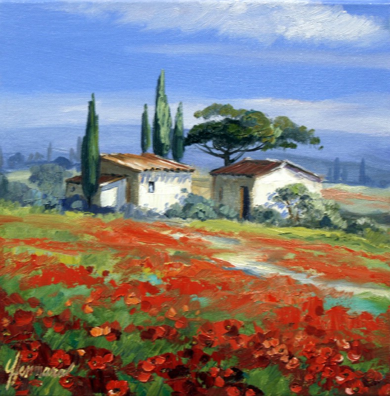 Red Tuscanian Landscape