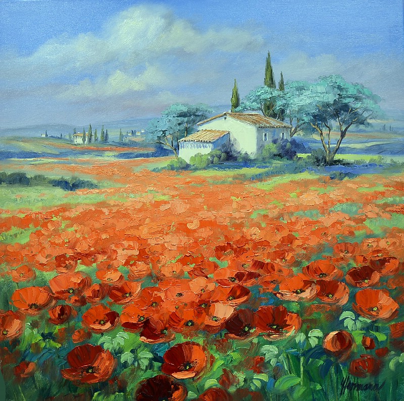 Red Provence Landscape