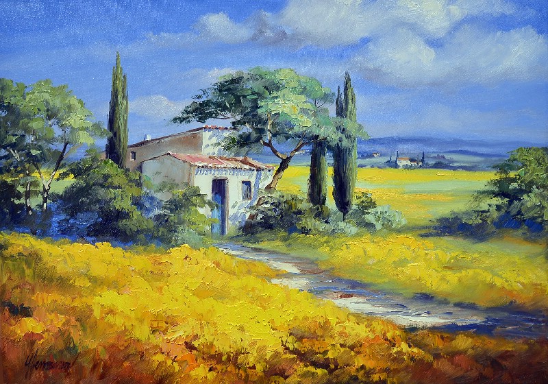 Yellow Provence Landscape