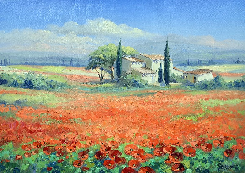 Poppyfield Near Lourmain