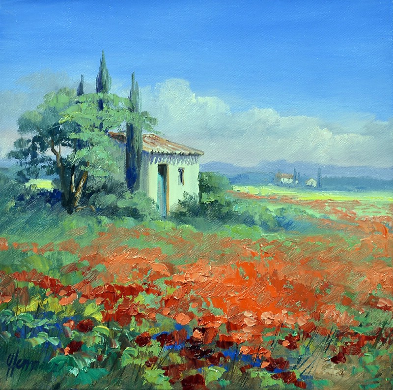 Provence Poppy Landscape I