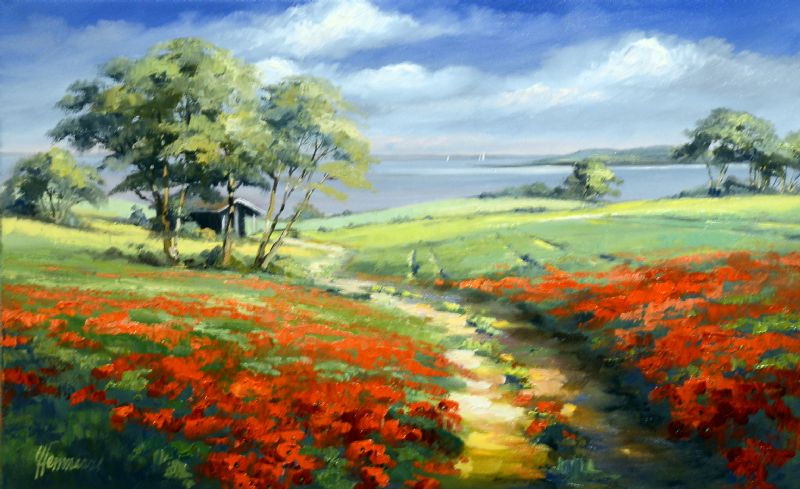 Trail Between Poppies