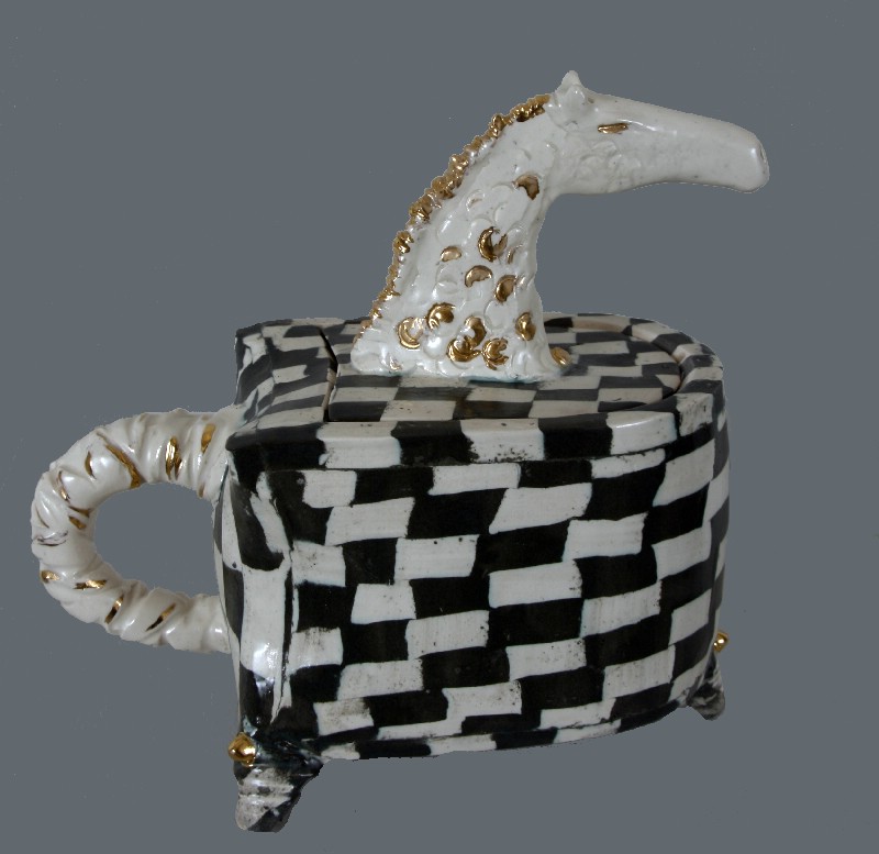 Keramiske smykkeskrin - sort og hvid ler