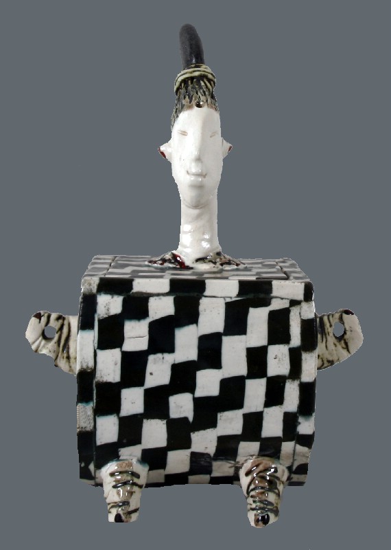 Keramiske smykkeskrin - sort og hvid ler