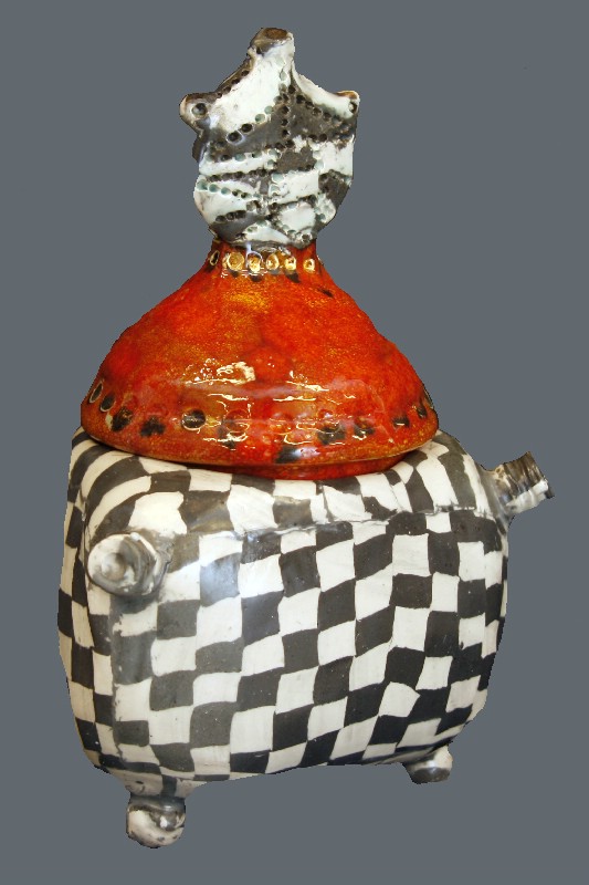 Keramiske smykkeskrin - sort og hvid ler