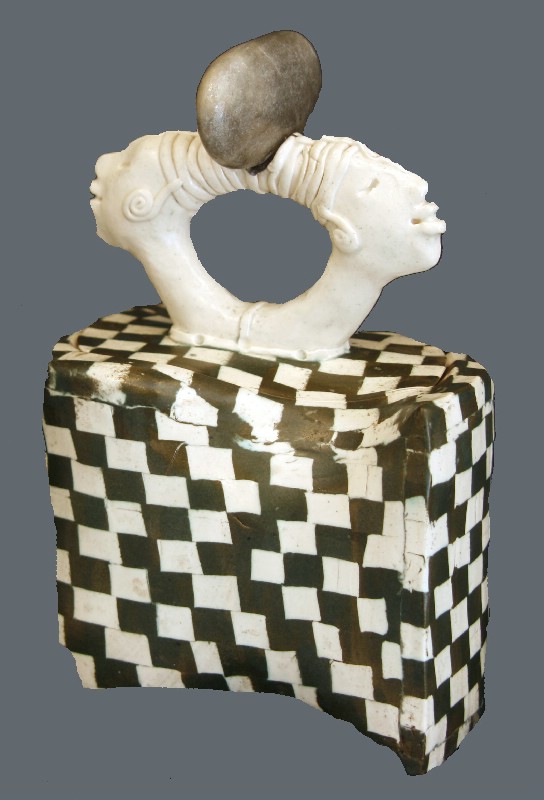 Keramiske smykkeskrin - sort og hvid ler