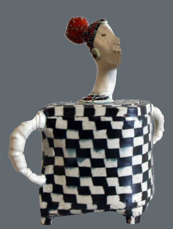 Keramiske smykkeskrin - sort og hvid ler