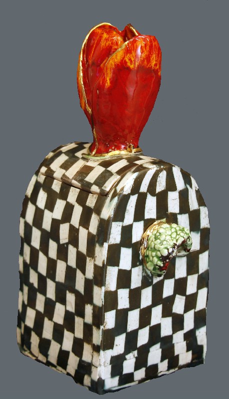 Keramiske smykkeskrin - sort og hvid ler